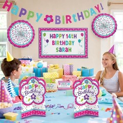Birthday Girl Room Decorating Kit Cutouts Centerpieces Garland Party Supplies