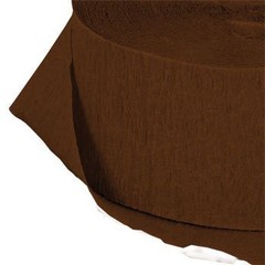 Dark Brown Crepe Paper Streamers 2 Rolls 72.5 Feet Perfect for Events