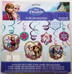 Frozen Hanging Party Decorations Value Pack 12 Pieces