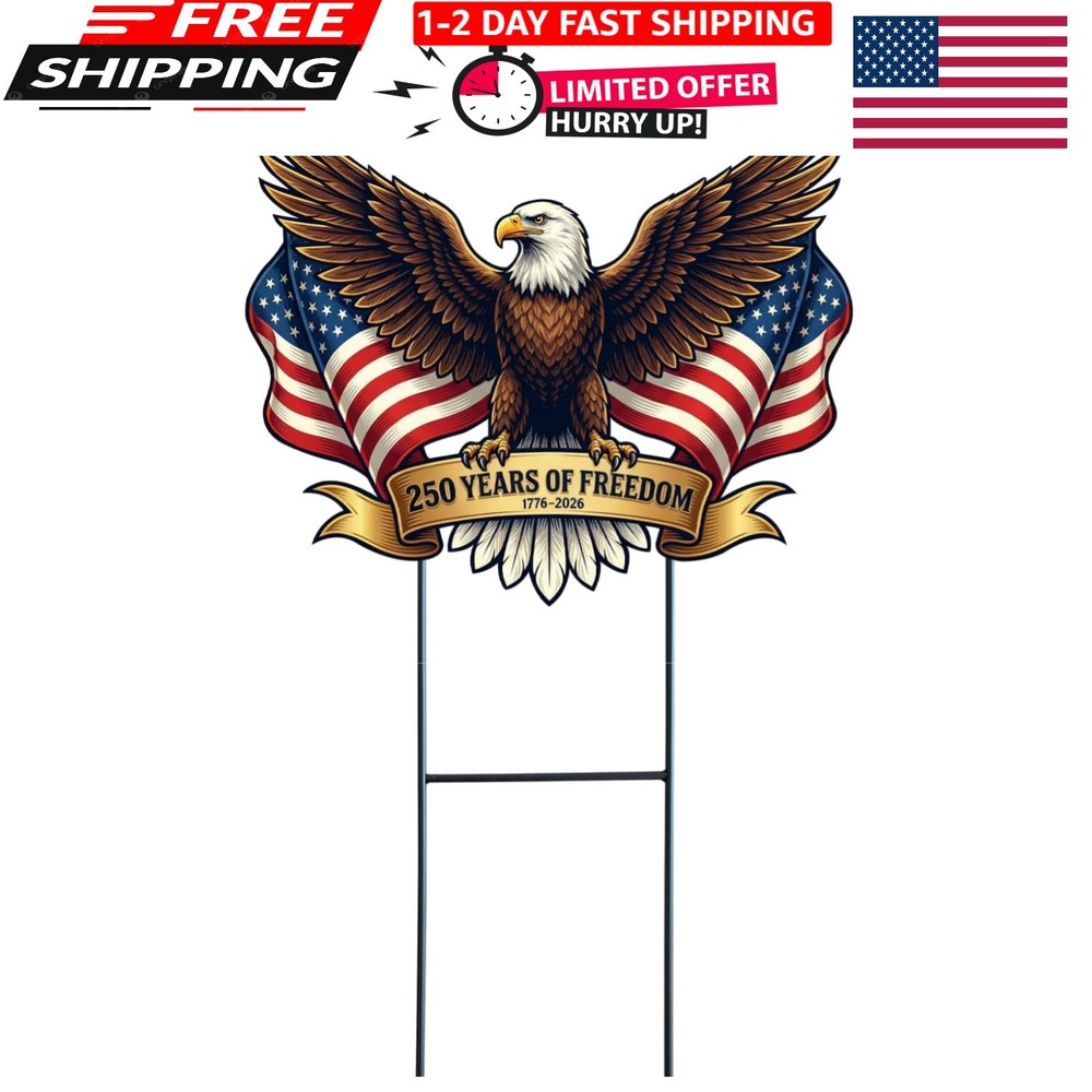 Vibrant 25.1″ Eagle Decor – Perfect for Americana and 4th of July Celebrations