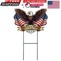 Vibrant 25.1″ Eagle Decor – Perfect for Americana and 4th of July Celebrations
