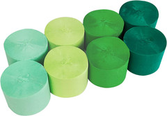 8 Rolls in 4 Colors Gradient Mint Green Party Crepe Paper Streamer, 8 Pieces 82