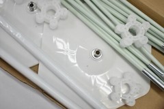 Tekxyz Balloon Arch Stand Kit Adjustable Frame White Kit 3m Wide x 2.2m High