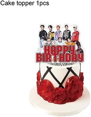 Stray Kids Merch 5 Star Party Decorations Include Happy Birthday Banners, Cake T