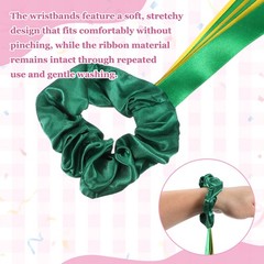 Rainbow Dance Ribbons, Wrist Streamers 20″ & 2 Pcs & Green & Yellow