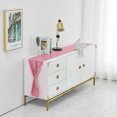 2 Packs 12 x 108 inches Light Pink Sequin Table Runner, Glitter Pink Table Ru…
