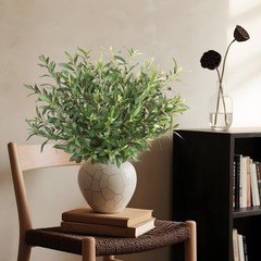 Fake Plants Olive Branch Artificial Plant Outdoor Decoration for Green 12pcs