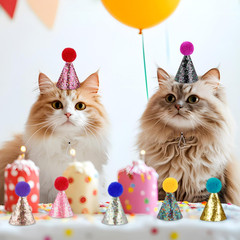 Mini Glitter Birthday Party Hats – 10 Pcs Multicolor Cone Hats for Kids & Pets