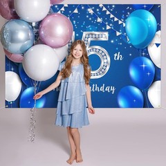HAMIGAR 6x4ft Happy 15th Birthday Banner Backdrop – 15 Years Old Blue