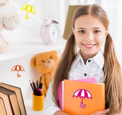 90 Pcs Umbrella Cutouts 4 Inches Classroom Summer Bulletin Board Colorful Umb…