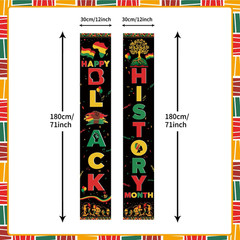 Black History Month Decorations, 2Pcs Happy Black History Month Banner African A