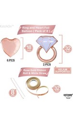 Rose Gold Bride To Be Balloons – Pack of 17 | Bride To Be Decorations |