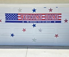 Welcome Home Banner Decoration Welcome Back Yard Sign for Deployment Returning