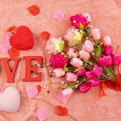 Romantic Valentine Centerpiece Decorations – 10 PCs Artificial Red Pink Flowers,