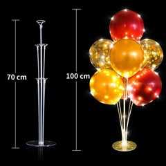 4 Set Table Balloon Holder Stand Kit Red with String Light Centerpieces Decor…