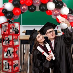 2026 Graduation Decorations, Red And Black Graduation Decorations 2026 Arch K…