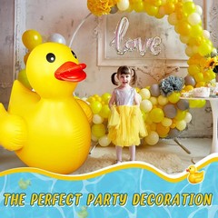 2 Pack 4 Feet Giant Inflatable Duck Huge Rubber Duck Large Blow up Pool Float…