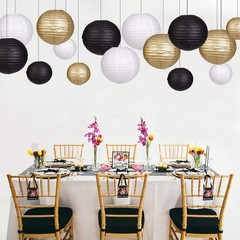 Assorted Sizes Paper Lanterns Set, 15pcs for Rustic Weddings & Special Occasions