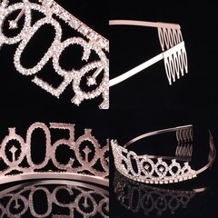 CIEHER 50th Birthday Crown + 50 & Fabulous 2 Piece Set, Sash & Tiara Set