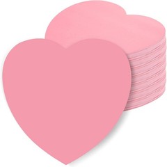 72PCS Large Heart Cutouts Pink Paper 6 Inch, Shape Card Die Cut Decor Craft