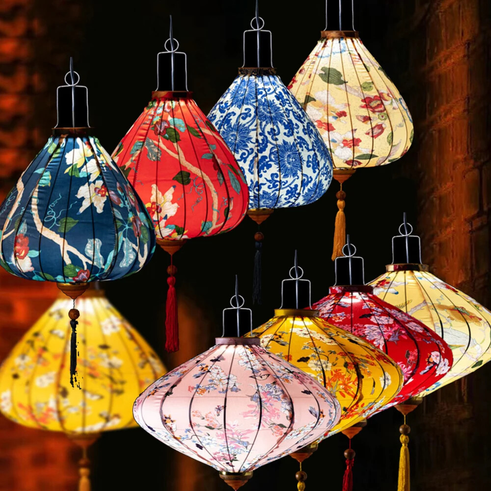 Chinese Style Hanging Lantern Waterproof Cloth Lanterns Party Festiva Decor