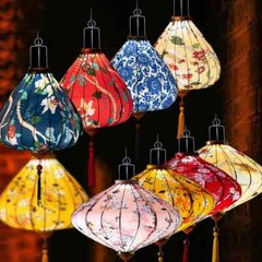Chinese Style Hanging Lantern Waterproof Cloth Lanterns Party Festiva Decor