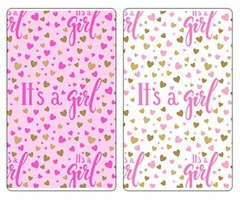 60 Its a Girl Pink Baby Shower Miniatures Candy Bar Wrapper, Baby Shower