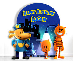 Dogman prop & Backdrop, Petey and Lil Petey cutouts, Party decor