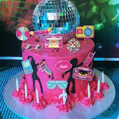 Vibrant 90s Party Decorations: 48 Pcs Cupcake Picks for Themed Celebrations