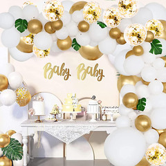 129Pcs White Balloons Different Sizes 18 12 10 5 Inch for Garland Arch,Party Lat