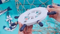 Nautical Pirate Party Decorations – Wood Crates, Fishing Net, Ship Wheel & More!