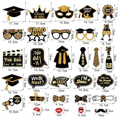 30 Pcs Graduation Photo Booth Props 2026,Grad Party Supplies for College