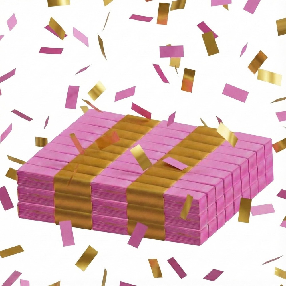 2.2lbs Pink Gold Paper Confetti Biodegradable Tissue Floating Party Decor