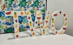 “Twotti Frutti” TWO Birthday Letters, Party Decor, 2nd Birthday, Handmade