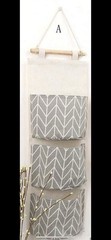 1 pc Small Gray Storage Hanging Bag Suspension 3-Layer Fabric, Carry Small Item