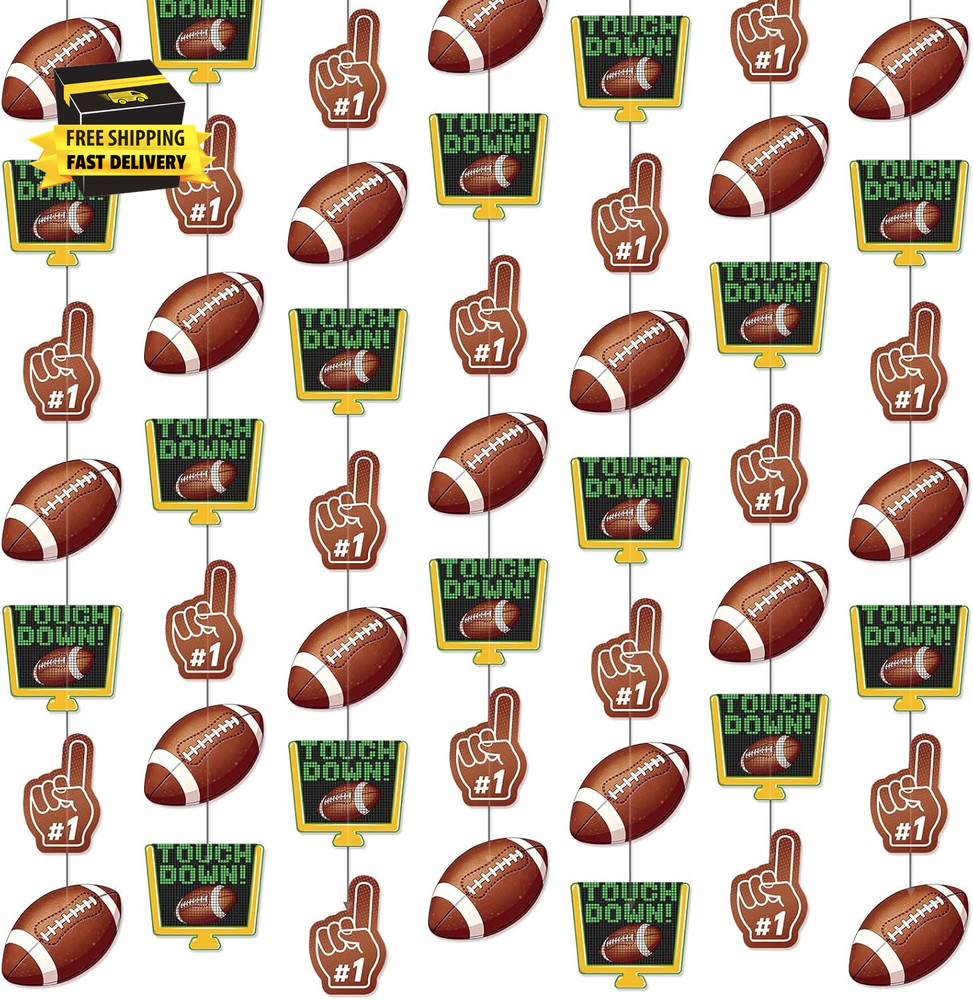 8 Pcs Football Party Decorations Football Themed Birthday Party Hanging Swirl De