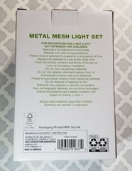 Pineapple String Lights Metal Mesh LED Set 10 Lights Copper Colored CHIC Home