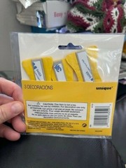 Yellow 6″ Hanging Paper Fan Decorations 3ct New!!!