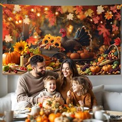 KatchOn, Turkey Thanksgiving Banner Backdrop – Xtralarge, 72×44 Inch | Thanks…