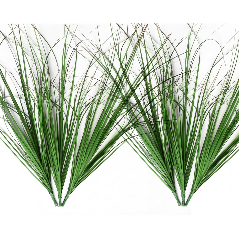 MISSWARM 6PCS Artificial Grass Plant, 19.7 inches (50CM), Green
