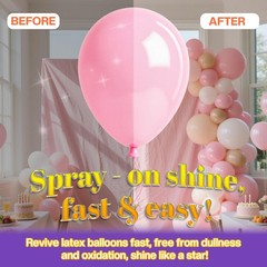 Balloon Shine Spray for Party : 15 oz Balloons Spray Silicone for Father’s Da…