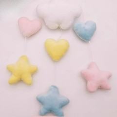 Sweet Plush Cloud Star Heart Pendant Home Decor Cute Birthday Party Decor Modern