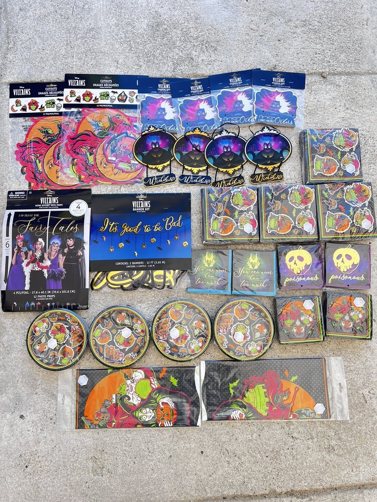 Halloween Disney The Villains Party Supplies Lot