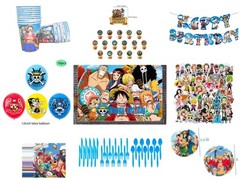 Anime 176pc Straw Hat Pirates Monkey D Luffy Birthday Decorations Balloons Cups