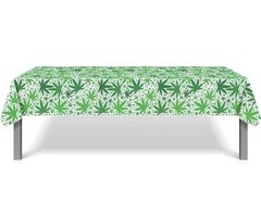 3 Pcs Hawaii Tropical Leaves Weed Leaf Tablecloth Disposable Plastic Rectangular