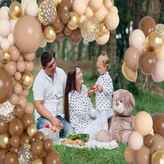 150PCS Brown Balloons Garland Arch Kit, Different Size Brown Nude Boho Blush …