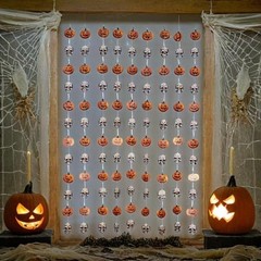 10pc Halloween Pumpkin Skull Garland 8ft Hanging Streamers Spooky Party Decor
