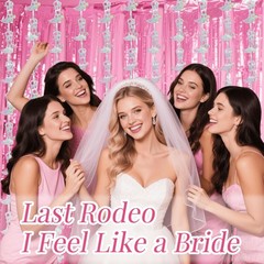 4 PCS Cowgirl Party Decorations 2 Boot Silver Metallic Tinsel 2 Pink Backdrops