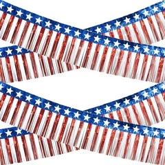 4th of July Decorations – 2 Pack Red White and Blue Streamer for 250th Annive…