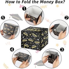 100 Pack Graduation Money Box for Cash Gift Pull ,Surprise Box Graduation Gift